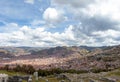 Panoramic view of the city of Cuzco. Royalty Free Stock Photo