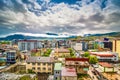 Panoramic view on city of Dogubeyazit in Turkey Royalty Free Stock Photo