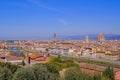 Panoramic view of the city of Florence with the famous Cathedral Duomo Santa Maria Del Fiore, Tuscany, Italy, Europe Royalty Free Stock Photo