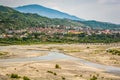 Panoramic view on city of Gramsh in Albania Royalty Free Stock Photo