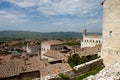 Panoramic view of the city of Gubbio Royalty Free Stock Photo
