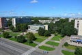 Panoramic view of the city of Komsomolsk-on-Amur, Russia