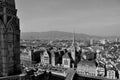 Panoramic view of the city and Lake ZÃÂ¼rich from the Grossminster Royalty Free Stock Photo