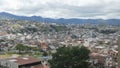 Panoramic view of the city of Loja with mountains on the horizon on a cloudy afternoon Royalty Free Stock Photo