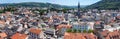 Panoramic view of the city Lourdes Royalty Free Stock Photo