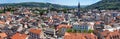 Panoramic view of the city Lourdes Royalty Free Stock Photo