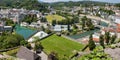 Panoramic view of the city Lourdes Royalty Free Stock Photo