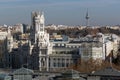 Panoramic view of city of Madrid from Circulo de Bellas Artes, Spain