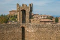 Panoramic view of the city from Montalcino fortress in Val d`Orcia, Tuscany