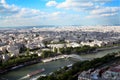 Panoramic view of the city of Paris, France