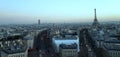 Panoramic view of city of Paris Royalty Free Stock Photo