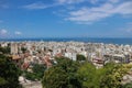 Panoramic view of city of Patras downtown and azure Mediterranean sea Royalty Free Stock Photo