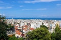 Panoramic view of city of Patras downtown and azure Mediterranean sea Royalty Free Stock Photo