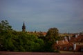 Panoramic view of the city of Prague from the observation deck. Royalty Free Stock Photo