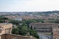 Panoramic view of city Rome with Roman forum and Theatre of Marcellus Royalty Free Stock Photo