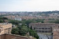 Panoramic view of city Rome with Roman forum and Theatre of Marcellus Royalty Free Stock Photo