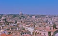 Panoramic view of City of Rome from the roof of Altar of the Fatherland, Italy