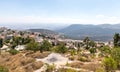 Panoramic view of the city Safed Zefat, Tsfat and the Sea of Galilee in northern Israel Royalty Free Stock Photo