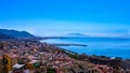 Panoramic view of the city of Salerno, the Gulf of Salerno