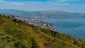 Panoramic view of the city of Tiberias and The Sea of Galilee Royalty Free Stock Photo