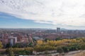 Panoramic view of the city of Valladolid in Spain from the top of a nearby hill Royalty Free Stock Photo