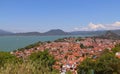 Panoramic view of the city of valle de bravo in mexico IV
