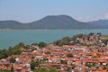 Panoramic view of the city of valle de bravo in mexico IX