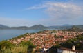 Panoramic view of the city of valle de bravo in mexico XV