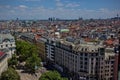 Panoramic view of the city of Vienna from the Haus des Meeres observation deck.