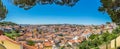 Panoramic view at the city from viewpoint near church da Graca in Lisbon ,Portugal