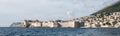 Panoramic view of the city walls and the cityscape of Dubrovnik from the Adriatic Sea. Croatia Royalty Free Stock Photo