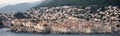 Panoramic view of the cityscape of Dubrovnik from the Adriatic Sea, Croatia