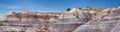 Panoramic view of the cliffs of Blue Mesa of Petrified Forest National Park, Arizona, USA Royalty Free Stock Photo