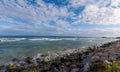 Panoramic view of the coastline and the beach of Tulum Royalty Free Stock Photo