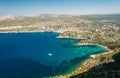 Panoramic view of the coastline near Cassis seen from the Route des Cretes Provence, France