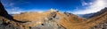 Panoramic view on Col Agnel in Hautes-Alpes in Fall. Queyras Regional Natural Park, France Royalty Free Stock Photo