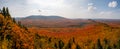 Panoramic view of colorful trees in Mont-Megantic Royalty Free Stock Photo