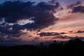 Panoramic view of the colors of the afterglow