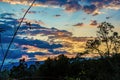 Panoramic view of the colors of the afterglow