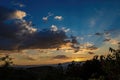 Panoramic view of the colors of the afterglow