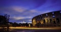 Panoramic view of Colosseum in the night at Rome, Italy Royalty Free Stock Photo