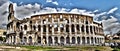Panoramic view of Colosseum, Rome, Italy Royalty Free Stock Photo