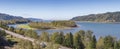 Panorama view of the Columbia Gorge and river Oregon Royalty Free Stock Photo