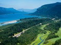 Panoramic view of Columbia River Gorge - Oregon, USA Royalty Free Stock Photo