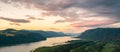 Panoramic view of the Columbia river gorge, Oregon. Royalty Free Stock Photo