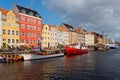 Panoramic view of Copenhagen Nyhavn, Capital of Denmark