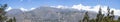 Panoramic view of the Cordillera Blanca, the Huandoy snow-capped mountain (6395 m.a.s.l.)