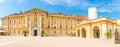 Panoramic view at the Cortyard of Benedictin Abbey in Melk - Austria Royalty Free Stock Photo