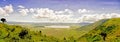 Panoramic view of Crater Ngorongoro at the afternoon Royalty Free Stock Photo