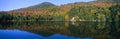 Panoramic view of Crawford Notch State Park in the White Mountains, New Hampshire